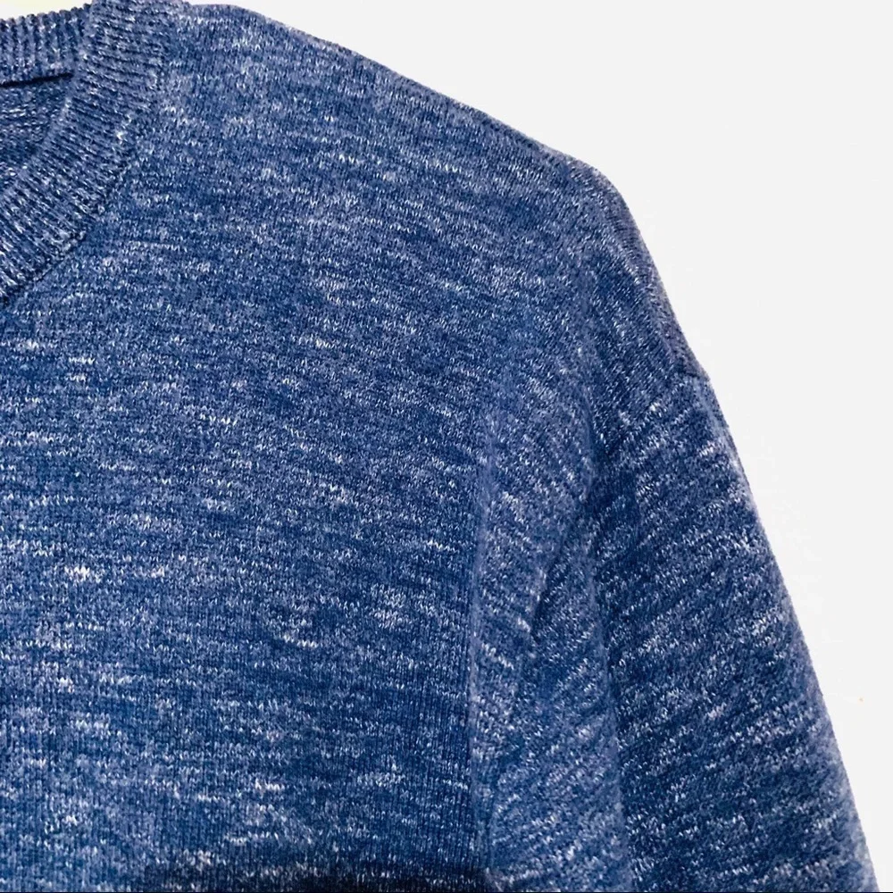 JCREW•crewneck heathered navy sweater